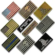 Eybros American Flag Patch, 10 Bundle-Set, Tactical Morale Military Patches of USA US for Backpacks Hat Army Gears Etc