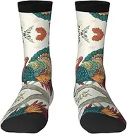 [EdWal] Soft Thanksgiving Turkey print Moisture Wicking Socks Sports Socks for Men and Women Warm thermal Boot Hiking Socks