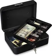 Safes & Door Locks - Standard Small Cash Box with Removable Money Tray - Storage
