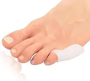 2 Pairs Pinky Toe Protector Bunion Corrector New Material Gel Little Toe Separator Bunionette Cushion Sleeve Splint for Overlapping Toe, Pinky Hammer Toes.