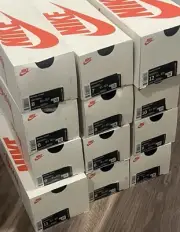Lot of 12 Nike x Stüssy Benassi Slides Habanero Red - NEW - Sizes 6,7,8,10,11,12