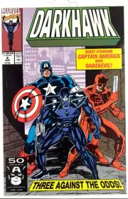 DARKHAWK #6 Near Mint/Mint (9.8) 1991 Marvel Comic Daredevil and the Cap'!
