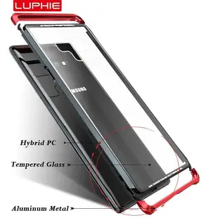 璐菲雙截龍 屬邊框 鋼化玻璃背板 三星 Note 9  Note 8 手機殼 防-3C玩家