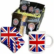 3dRose Union Jack Old British Naval Flag Coffee Gift Basket, Multi