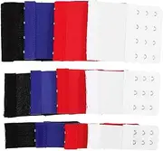 [VALICLUD] 12pcs Bra Adjuster Clips Bra Hooks Extender Bra Extensions Bra Clip Bra Strap Clips Polyester