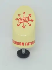 Tap Handle Topper Wooden Decision Fatigue 3.5 Inches Red &Yellow