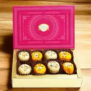 Ghasitaram Gifts Indian Sweets - Sugar Free Sweets - Mawa Peda (Kesar)(200 GMS)