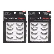 Ardell False Lashes Faux Mink Wispies Multipack 4 pairs -NEW (2 PACKS )