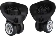 Suitcase Wheel Replacement Parts, Black Plastic Wheels, with Universal 4 Holes Fit & Adjustable Hole Pitch Luggage Wheel, for Suitcase