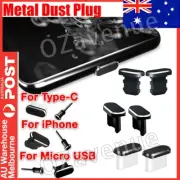 Type C Charging Port Metal Dust Plug Earphone USB Cover For Android iPhone