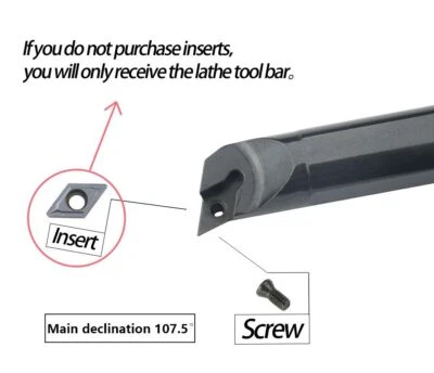 1pc Carbide Inserts Lathe Bar CNC Cutting Turning Tool S16Q-S20R-S25S-SDQCR11