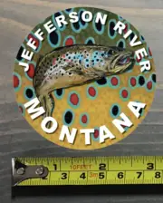 Jefferson River Sticker Montana Fly Fishing Decal Trout Abel Ross Reels Hatch