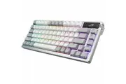 Asus ROG Azoth Gaming Keyboard - Wired/Wireless Connectivity - USB 2.0 Interface - RGB LED - White - Mechanical Keyswitch - Bluetooth/RF - 5.1 - 2.40