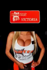 Hooters Uniform Victoria Name Tag Pin Back Dress Up Role Play Costume Accessory
