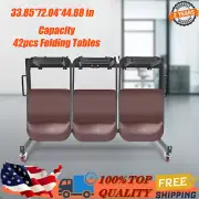 Folding Chair Rack Dolly Cart Table Storage Rack Desk Chairs Cart Trolley 42pcs