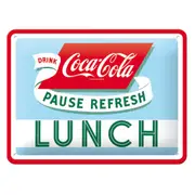 Nostalgic Art Coca-Cola Lunch A5 Embossed Metal Sign