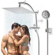 Hibbent All Metal Shower Head,10'' High Pressure Rain Shower Head/Handheld Sh...