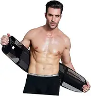 Men Women's Slimming Belt Waist Cincher Workout Waistband Belt Elastic for Exercise Black
