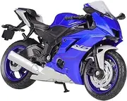 Diecast Motorcycle Model 1:18 for Yamaha for YZF-R6 2020 Diecast Motorcycle Model Workable Shork-Absorber Toy for Gifts Toy Collection Motorcycle Model with Steering Movable Stand