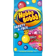 4 Pack Wrigley's Hubba Bubba Variety Soft Bubble Gum 140g