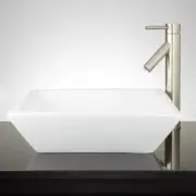 White Clifford Square Porcelain Vessel Sink By Signature Hardware MY-8065