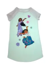 Disney Encanto Mirabel and Isabela Girl's Short-Sleeved Nightgown, Gown
