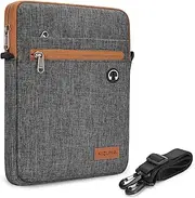 KIZUNA 10 Inch Tablet Sleeve iPad Bag Water Resistant Shoulder Bag for 11" iPad Pro M2/10.9" iPad A14/10.9" iPad Air 5/iPad 10.9"(10 Gen)/Apple 10.2" iPad/10.5" Surface Go 3/Galaxy Tab S6,Brown