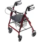 Lumex Walkabout Lite Hemi Rollator, Short & Lightweight Walker, Low 20" Seat, Bu