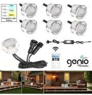 Mirabella Genio Smart WiFi LED Deck Lights 30mm Mini Dimmable - 6 Pack