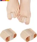 2 Pcs Gel Toe Separator, Tube Bandages, Silicone Toe Stretcher, Hallux Valgus Co