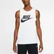 NIKE 男 運動背心 慢跑 無袖 NSW TANK ICON FUTURA 運動背心 白色 AR4992101