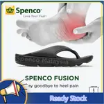 SPENCO 男士 FUSION 黑色矯形足弓支撐平跟背部膝蓋疼痛足底筋膜炎拖鞋涼鞋