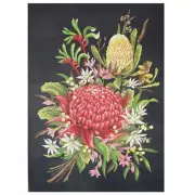Country Threads Printed Tapestry Needlepoint Wildflowers 36x50cm Canvas