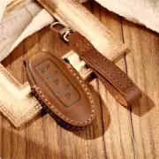 Leather Car Key Case Cover Key FOB Holder For Nissan Altima Sentra Leaf Infiniti
