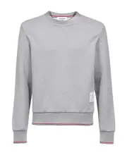 Thom Browne Herringbone Pattern Crewneck Sweater 2,3,4,5 grey