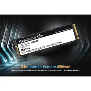 TEAM 十銓 MP44 1TB 2TB M.2 PCIe SSD 固態硬碟