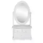 NNEVL Vanity Makeup Table with Oval Swing Mirror MDF