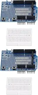 Prototype Expansion Board Mini Breadboard Kit, 170 Jacks, 2 LEDs, 2 Buttons, Resin Material, for Circuit Prototyping