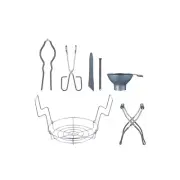 7 Piece Premium Stainless Steel Canning Cookware Set Starter Kit with Rack, Tong