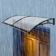 78.7" x 23.6" Window Awning Front Door Eaves Canopy UV Protector Roof Cover New