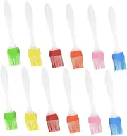 SHOWERORO Silicone Baking Set 12pc Utensil Kit Basting Brush Heat Resistant Non-Stick Silicone Utensil Set Food Grade Mixed Colors