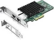 10Gtek for X550-T2, 10GbE Converged Network Adapter(CNA/NIC), Copper Dual RJ45 Port(Compatible to Intel X550-T2)