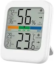 Indoor Digital Thermometer Hygrometer, Temperature and Humidity Monitor