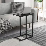 CostwayIndustrial C-Shaped Narrow End Side Table & Rectangle Tabletop