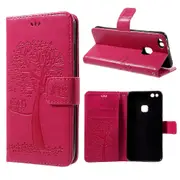 Imprint Tree ic Wallet Leather Stand Cover for Huawei P10 Lite