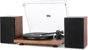 1 by ONE Bluetooth Turntable HiFi System w/ 36 Watt Bookshelf Speakers
