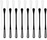 16Pcs Mini Whisk for Cooking，2 in 1 Small Whisk，Mini Silicone Whisk，Silicone Whisk Set Plastic Multifunctional Tiny Whisk Manual Whisk Tool for Cooking Blending, Baking, Beating (Black,White)