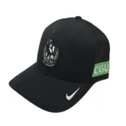 NEW NIKE Aerobill Dri-Fit AFL Collingwood Magpies Supporters Black Unisex Cap