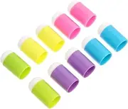 Operitacx 4sets DIY Art Craft Supplies Kids Painting Toys Finger Covers Ink Pad Craft Ink Stamps Pad Non-Burrs Small Size Pack of 10 10pcs*4 Random Color