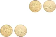 Hohopeti 2sets Halloween Atmosphere Iron Challenge Coins Commemorative Coin Sets for Collecting 2pcs*2